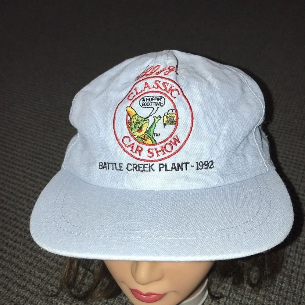 Kellogg's‎ 1992 Classic Car Show Battle Creek Adjustable Logo Hat Light Blue